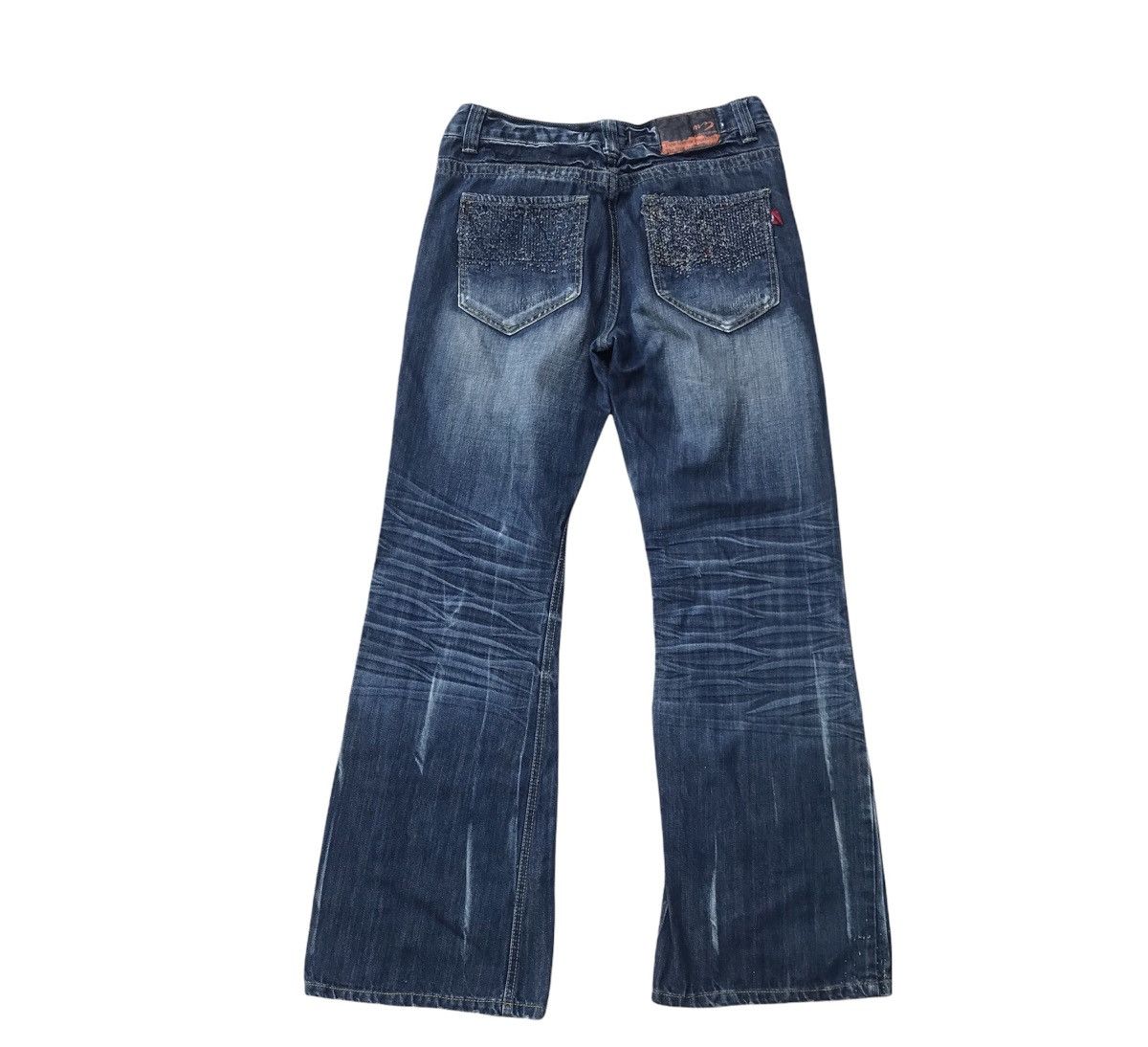 If Six Was Nine Vintage Fine Denim Mending Distressed Denim Flare Jeans Size US 32 / EU 48 - 4 Thumbnail