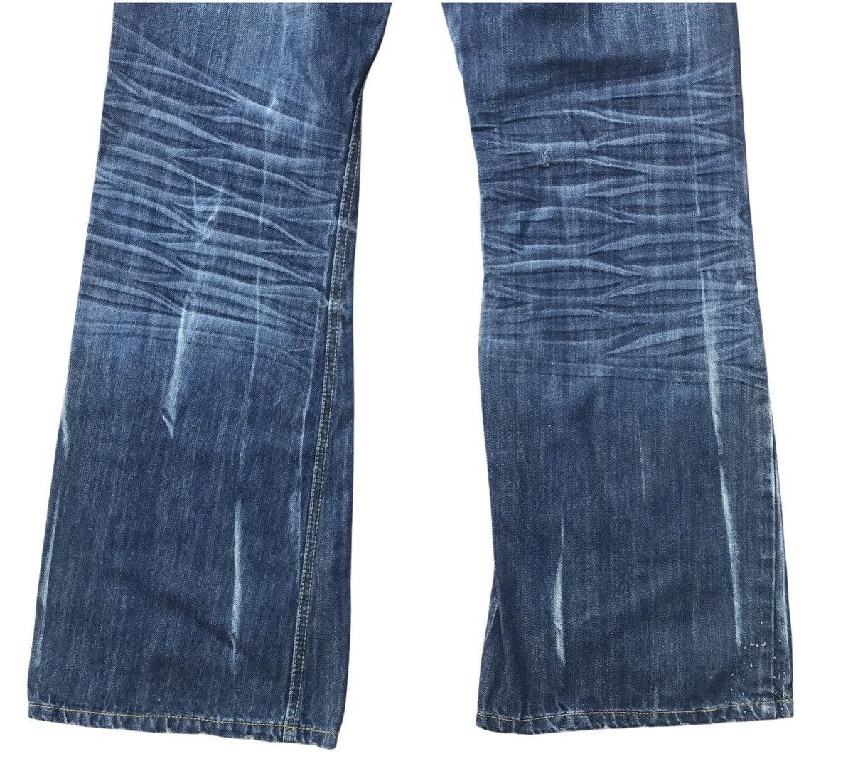 If Six Was Nine Vintage Fine Denim Mending Distressed Denim Flare Jeans Size US 32 / EU 48 - 6 Thumbnail