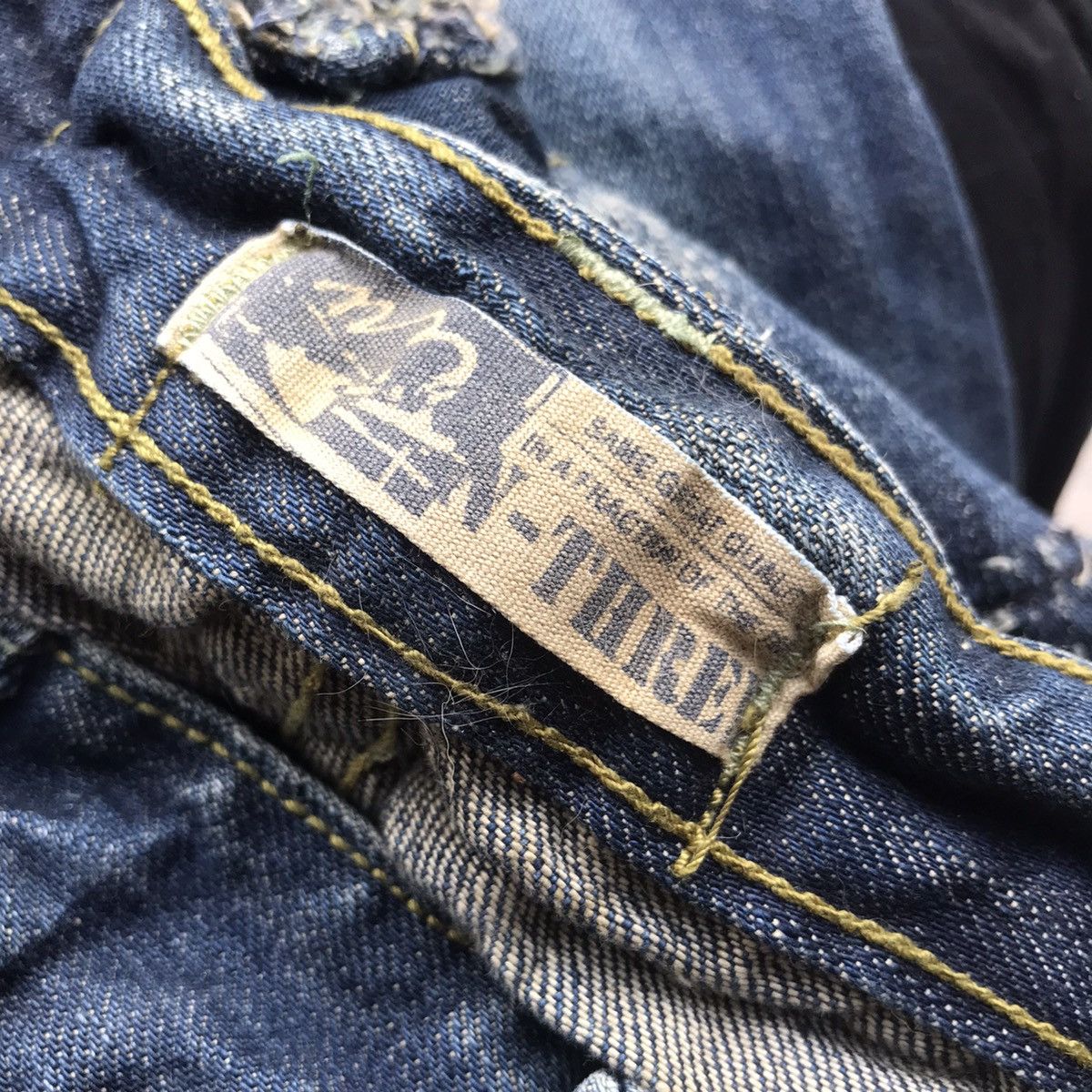 If Six Was Nine Vintage Fine Denim Mending Distressed Denim Flare Jeans Size US 32 / EU 48 - 9 Thumbnail