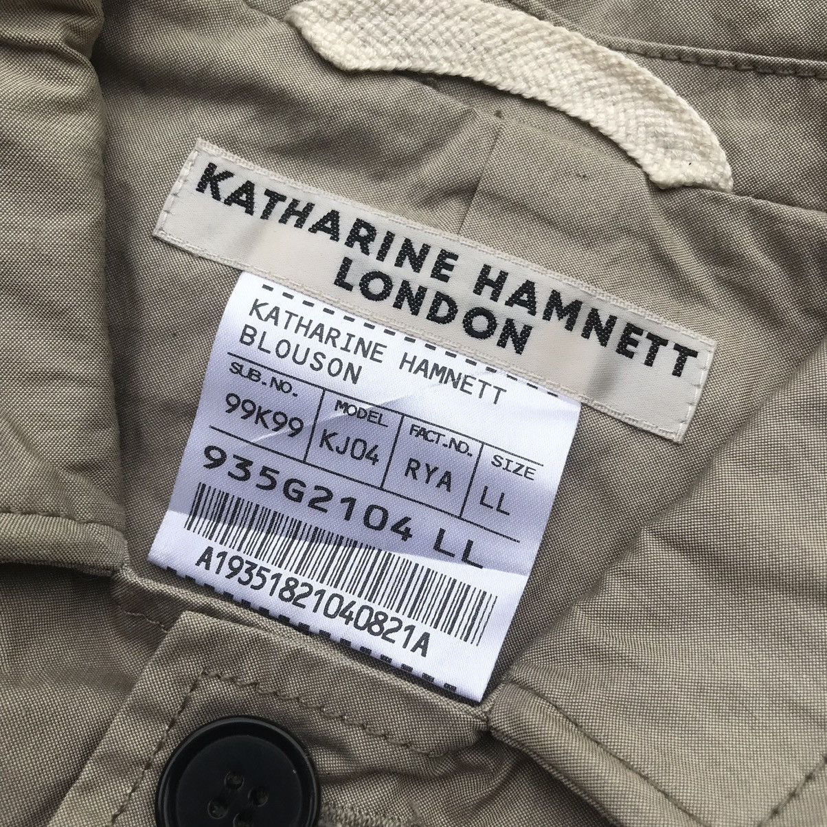 Katharine Hamnett London Archival Katharine Hamnett Military Blouson Jacket Size US L / EU 52-54 / 3 - 6 Thumbnail