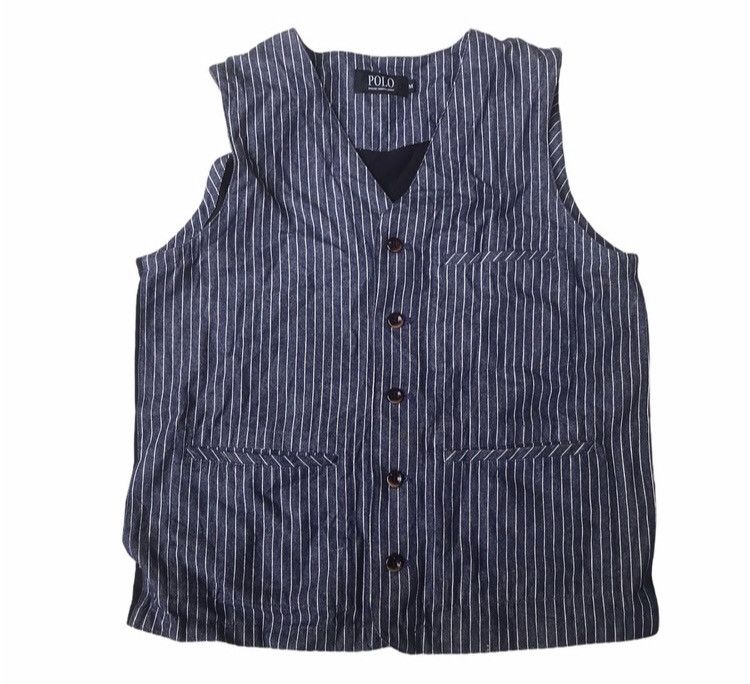Polo Ralph Lauren Vintage Polo British Country Spirit Wabash Indigo Blue Vest Size US M / EU 48-50 / 2 - 1 Thumbnail