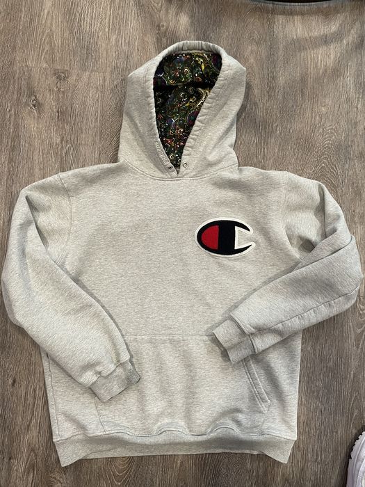 Supreme Supreme Champion Paisley Hoodie Grey | Grailed