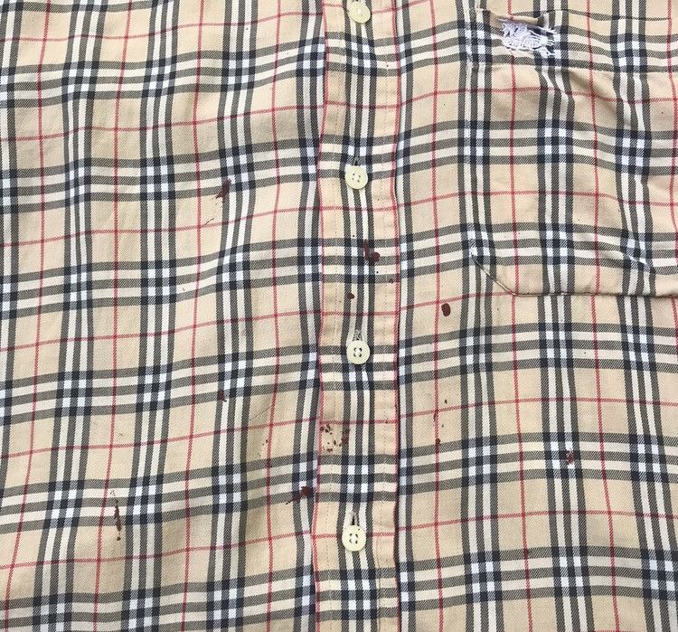 Burberry Vintage Burberry’s Nova Checked Splash Paints Shirt Size US L / EU 52-54 / 3 - 5 Thumbnail
