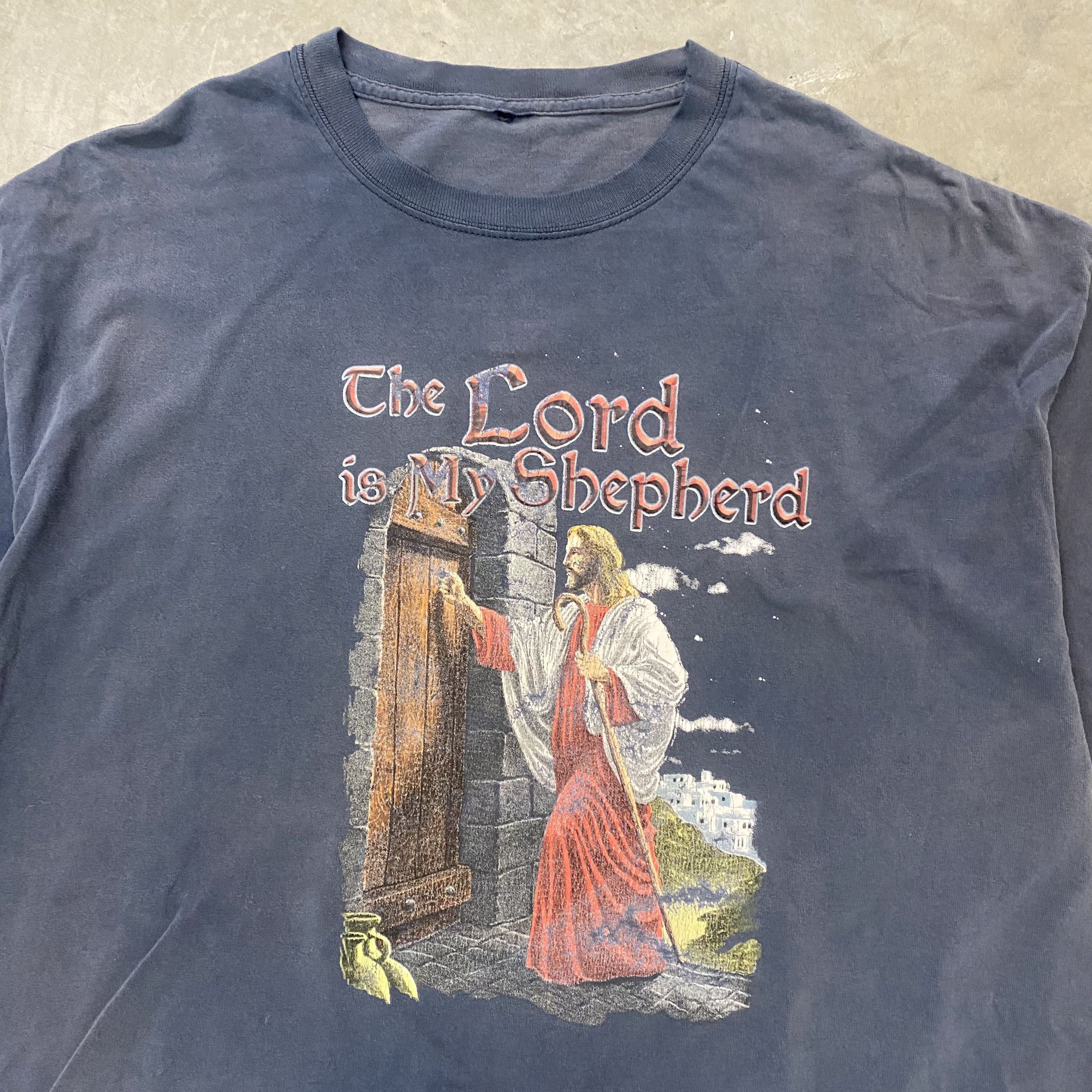 Vintage VTG The Lord Is My Shepherd Jesus T Shirt Faded 90s 00s Size US XXL / EU 58 / 5 - 2 Thumbnail