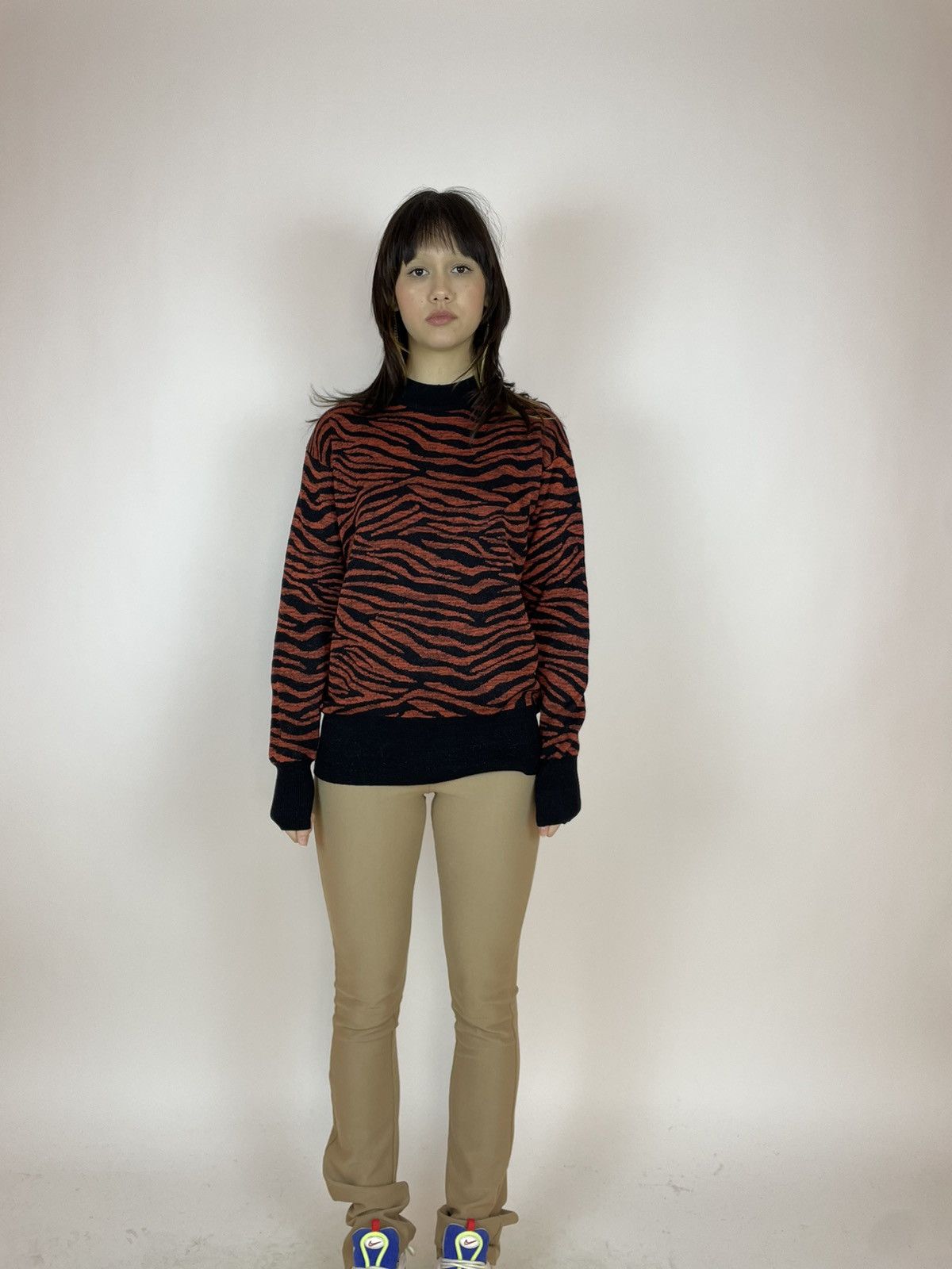 Other KAFFE Tiger pattern Womens sweater Mock Neck size M Size M / US 6-8 / IT 42-44 - 5 Thumbnail