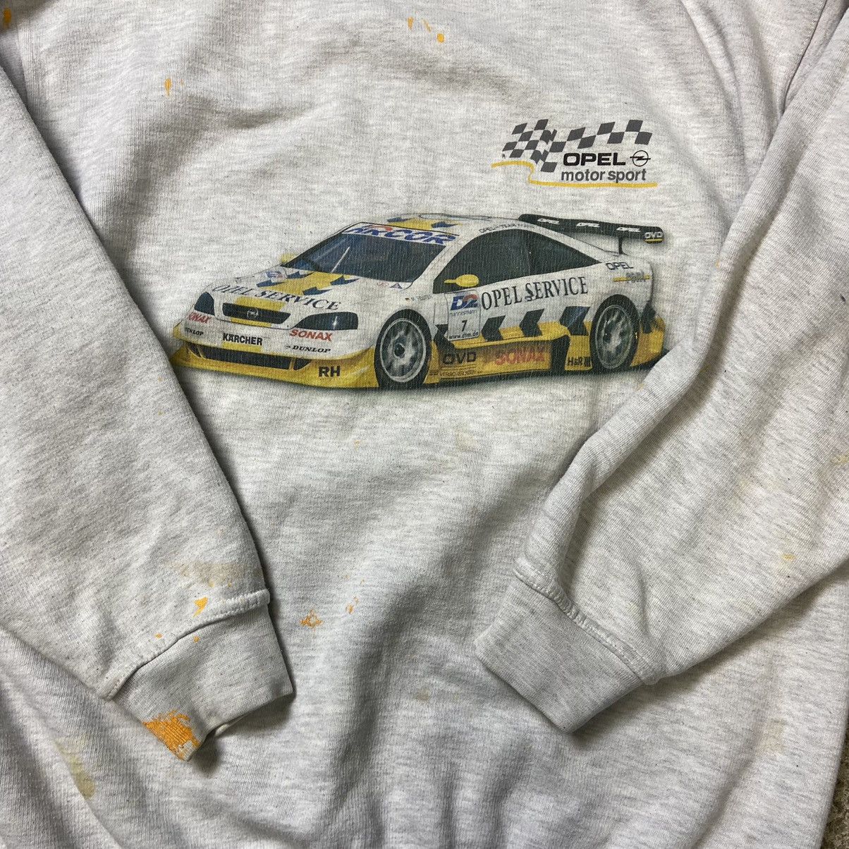 Vintage 1990s OPEL RACING RARE FADED BOXY SWEATSHIRT - LOT № 1057 Size US XL / EU 56 / 4 - 2 Thumbnail