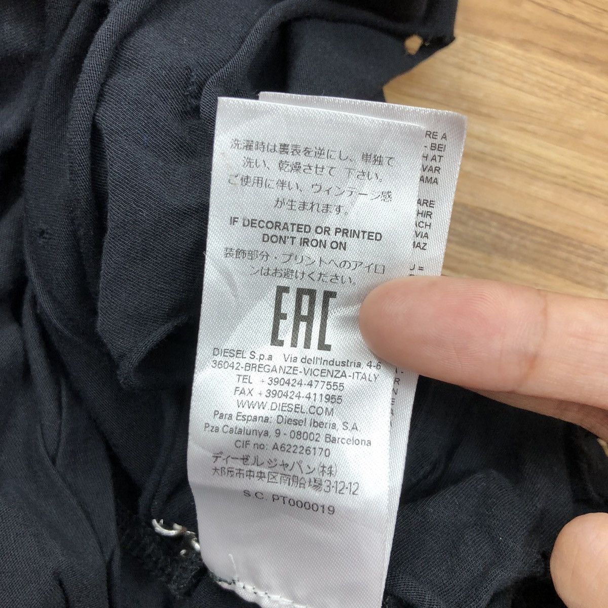 Diesel DIESEL Long Sleeve T-Shirt Distresses Design Seditionaries Size US M / EU 48-50 / 2 - 8 Thumbnail