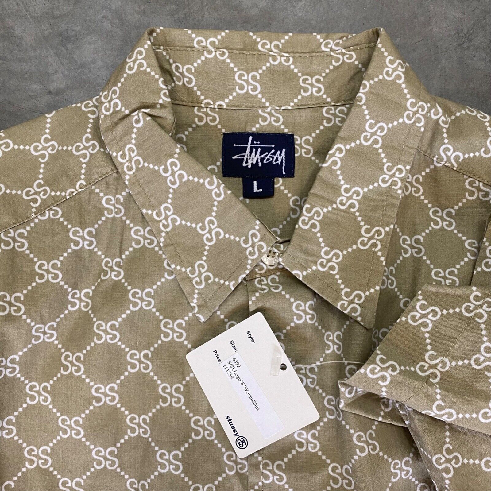 Designer Brand New RARE VTG 90s 00s Stüssy Double S Button Up Size US L / EU 52-54 / 3 - 2 Thumbnail