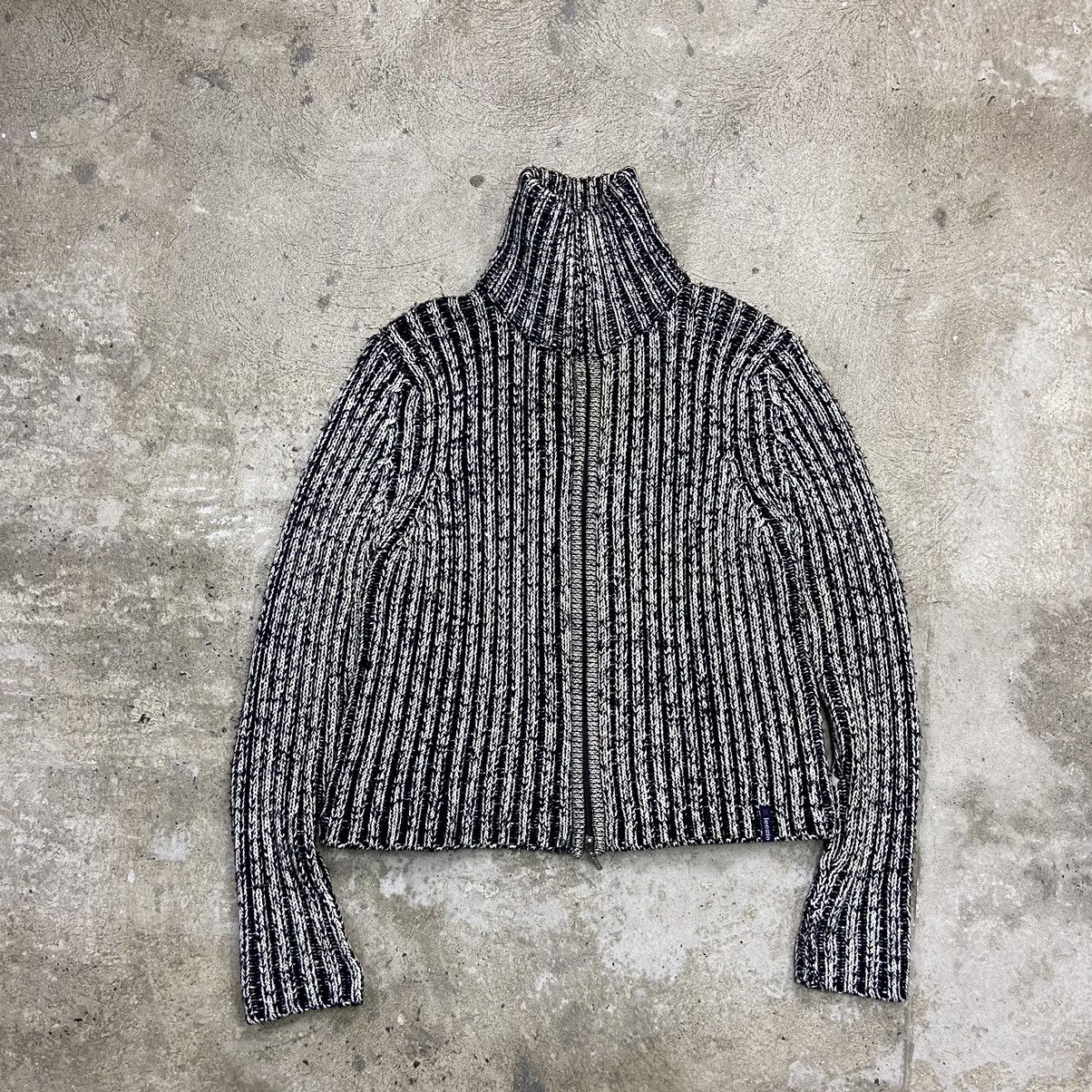 Vintage Y2K BOXY FIT VINTAGE RARE ZIP KNITTED SWEATER - LOT № 1061 Size US M / EU 48-50 / 2 - 1 Thumbnail