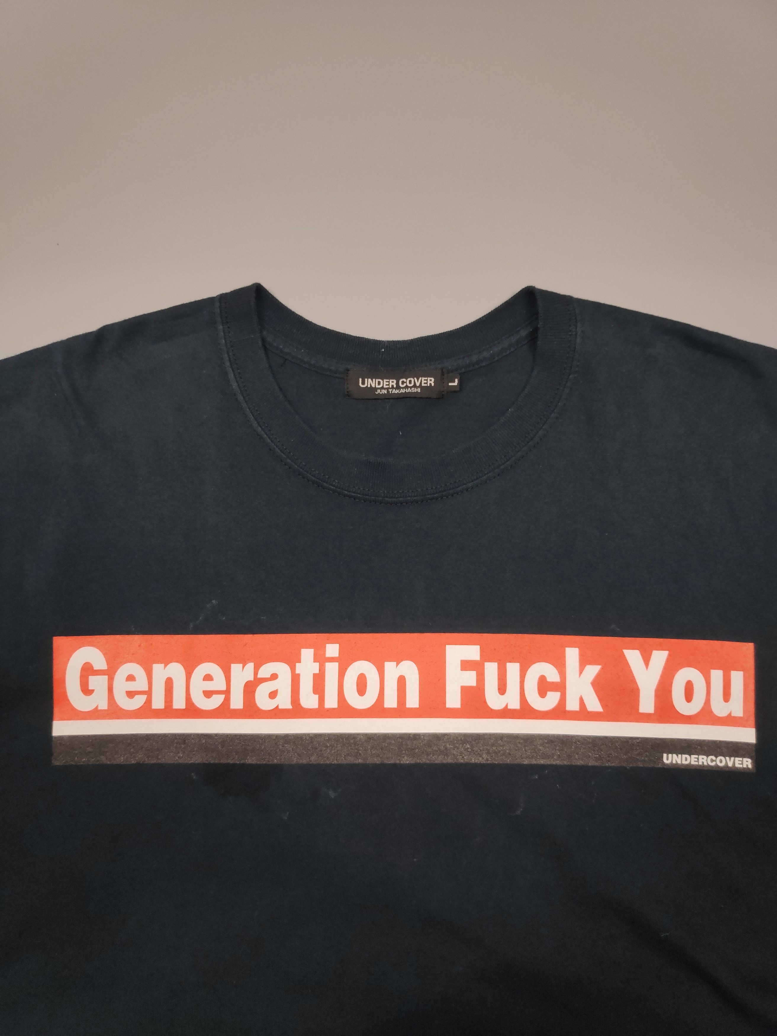Japanese Brand UNDERCOVER "GENERATION FUCK YOU" Size US L / EU 52-54 / 3 - 8 Thumbnail