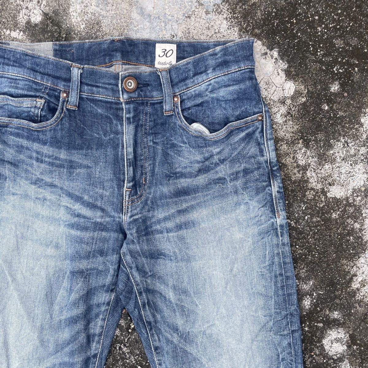 Faded Glory Vintage Tenderly Distressed Denim Jeans Size US 30 / EU 46 - 2 Thumbnail