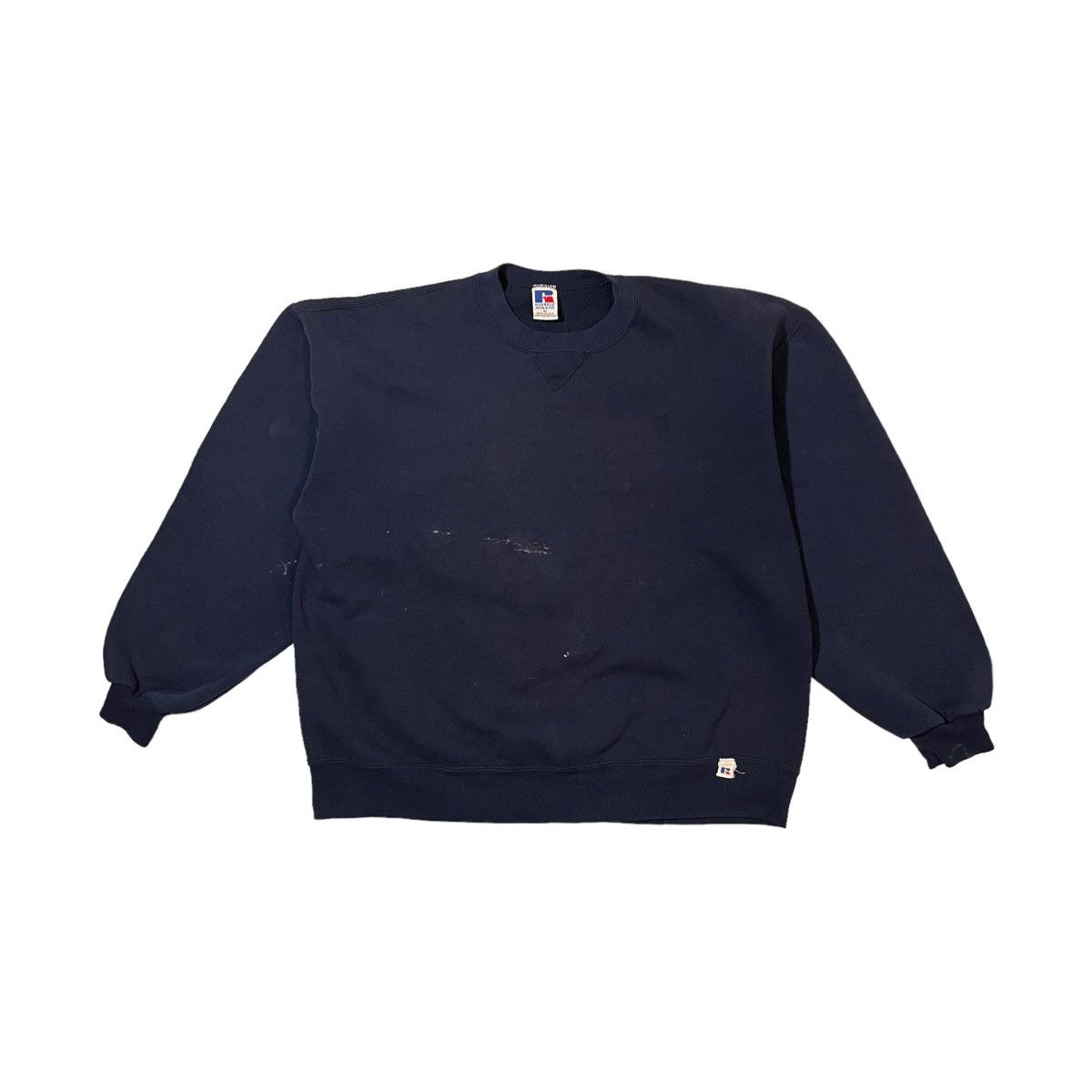 Russell Athletic × Vintage 90s Russell Athletic Navy Blue Sweatshirt Size US XL / EU 56 / 4 - 1 Thumbnail