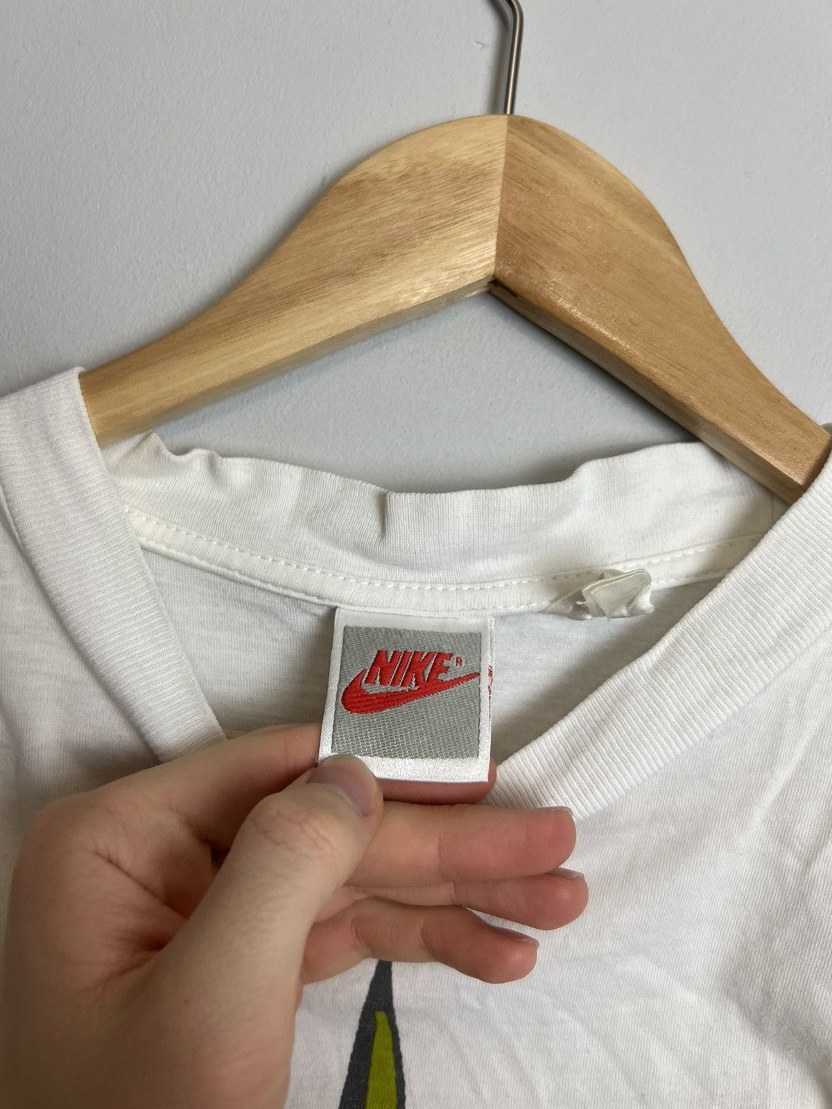 Nike Vtg 90s NIKE Swoosh T Shirt Big Logo Spellout Sports Usa Size US M / EU 48-50 / 2 - 3 Thumbnail