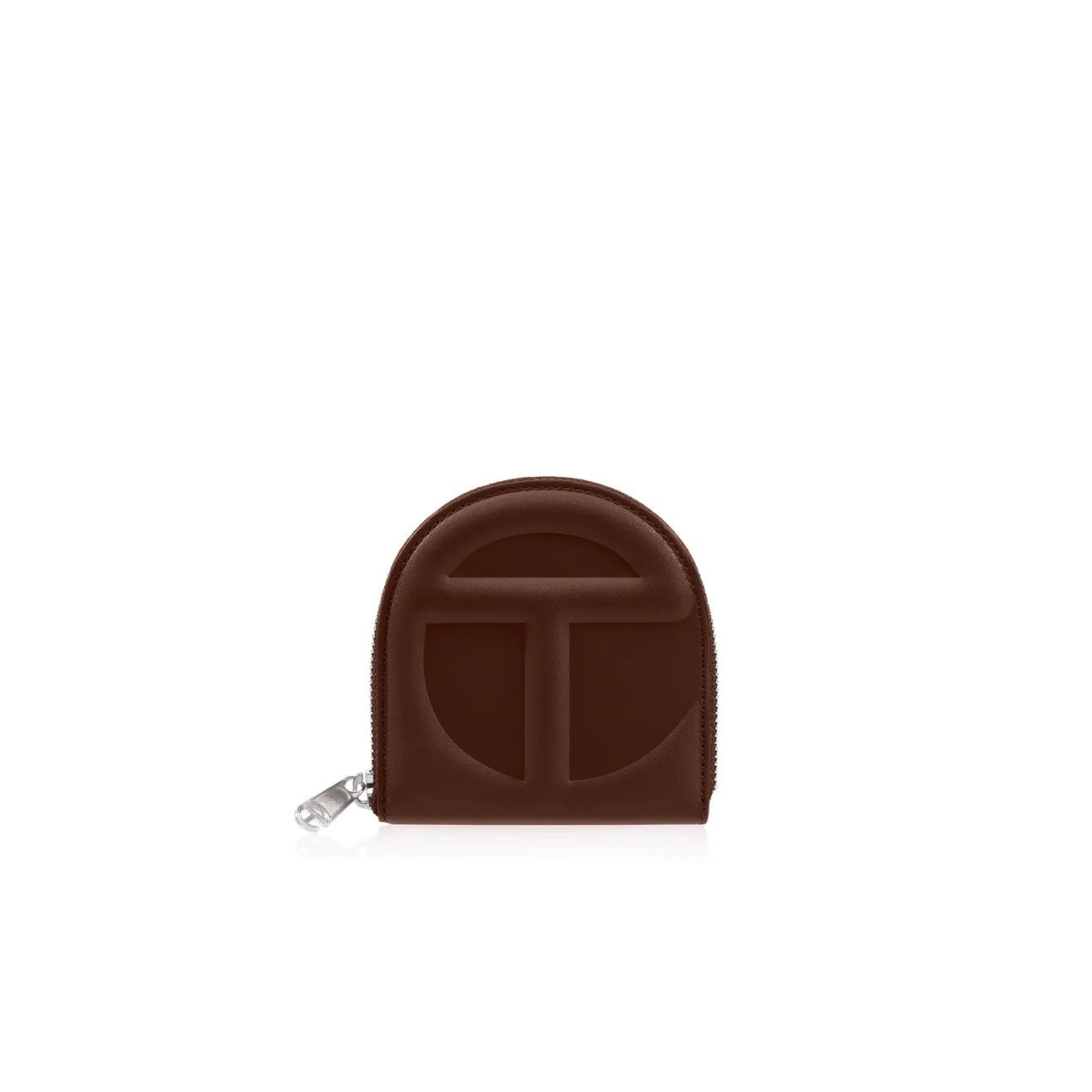 Telfar leather wallet- chocolate