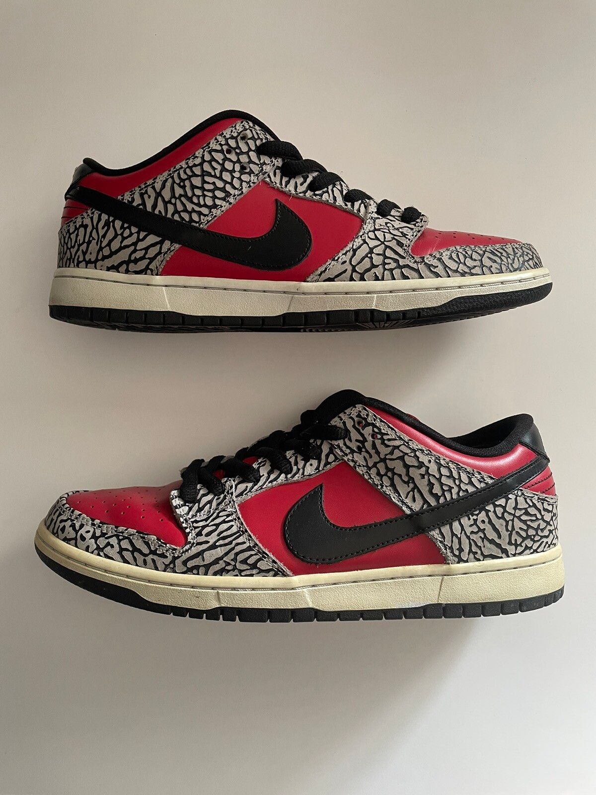 Nike Supreme X Dunk Low Premium Sb Red Cement | Grailed