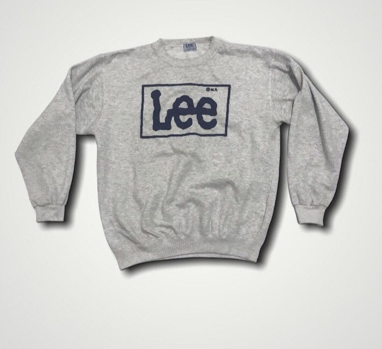 Lee × Vintage Vintage 90’s Lee Sanforized Big Logo Sweatshirt Size US L / EU 52-54 / 3 - 1 Thumbnail
