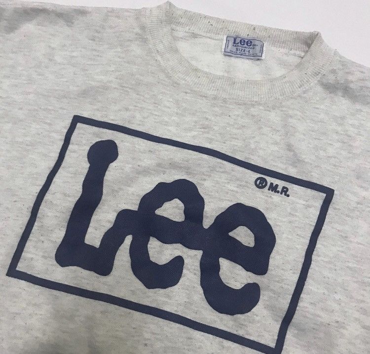 Lee × Vintage Vintage 90’s Lee Sanforized Big Logo Sweatshirt Size US L / EU 52-54 / 3 - 3 Thumbnail