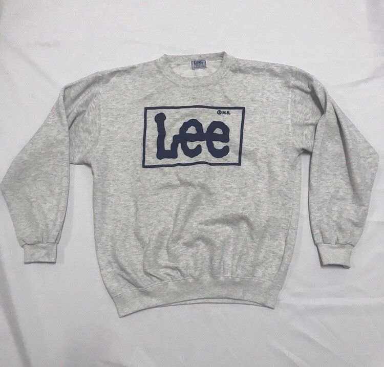 Lee × Vintage Vintage 90’s Lee Sanforized Big Logo Sweatshirt Size US L / EU 52-54 / 3 - 2 Thumbnail