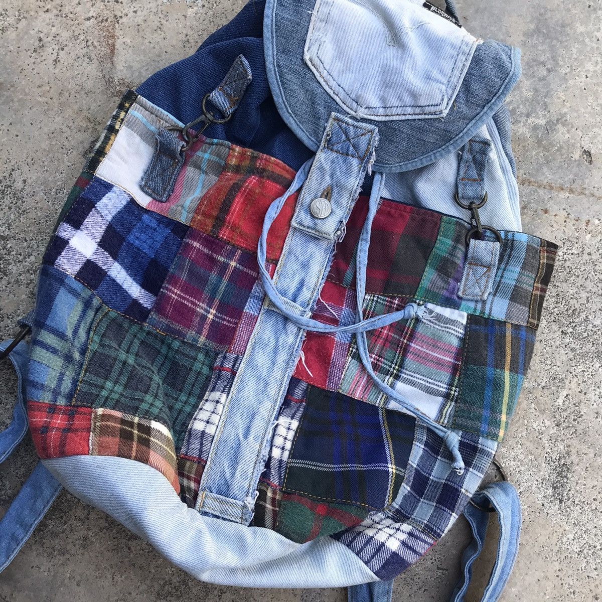 Japanese Brand × Vintage Vintage Bluenice Patchwork Daily Backpack Size ONE SIZE - 6 Thumbnail