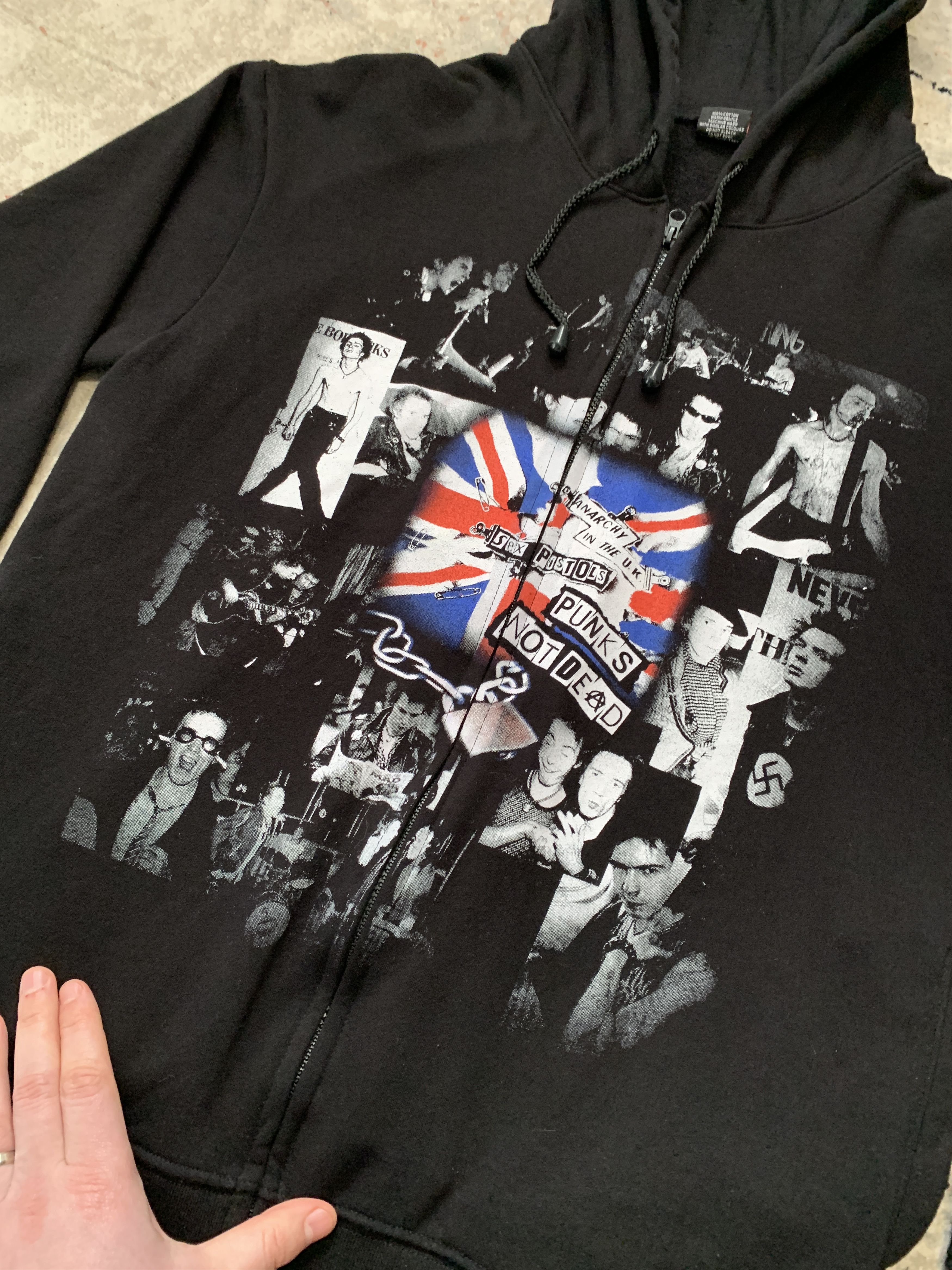 Band Tees × Vintage Rock Yeah Sex Pistols Vintage Zip Hoodie Size US XL / EU 56 / 4 - 3 Thumbnail