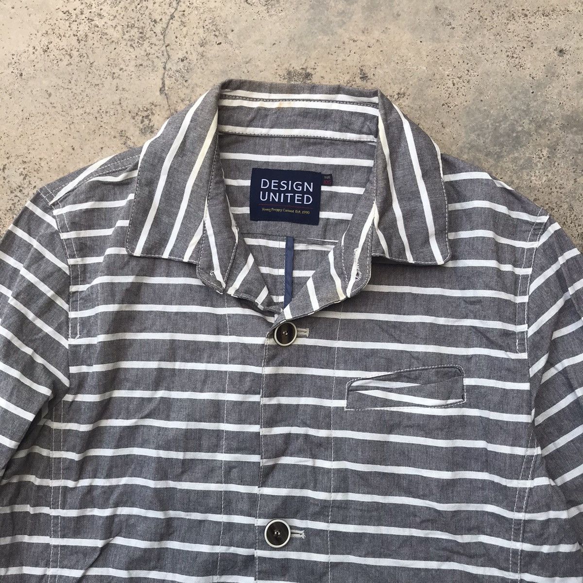 Japanese Brand × Vintage Vintage United Design Prison Stripe Jacket Size US M / EU 48-50 / 2 - 3 Thumbnail