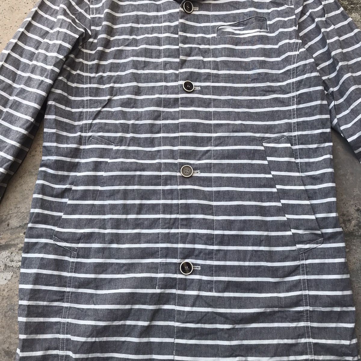 Japanese Brand × Vintage Vintage United Design Prison Stripe Jacket Size US M / EU 48-50 / 2 - 6 Thumbnail