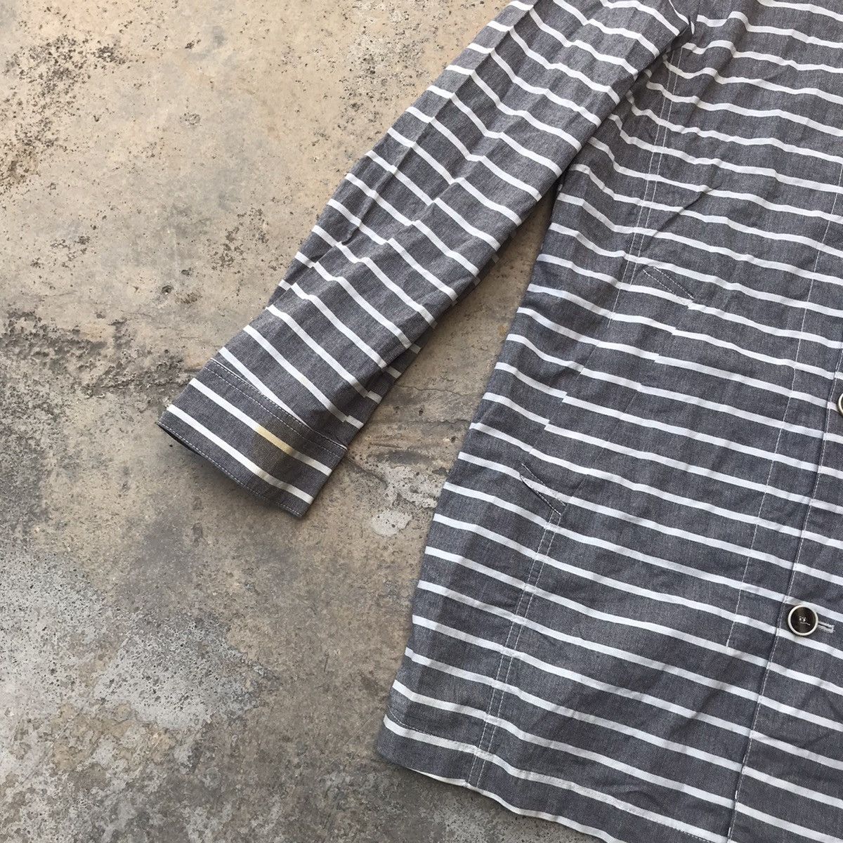 Japanese Brand × Vintage Vintage United Design Prison Stripe Jacket Size US M / EU 48-50 / 2 - 5 Thumbnail