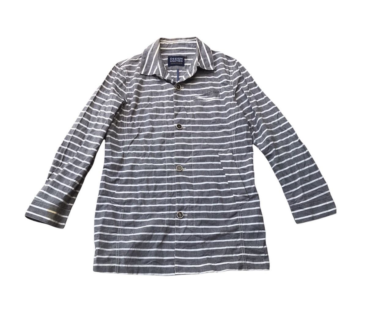 Japanese Brand × Vintage Vintage United Design Prison Stripe Jacket Size US M / EU 48-50 / 2 - 1 Thumbnail