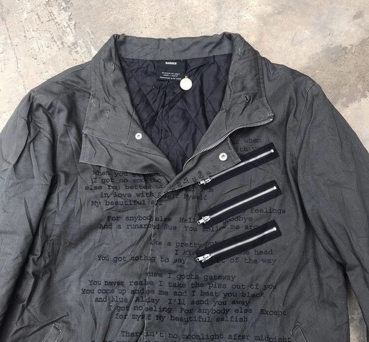 14th Addiction × If Six Was Nine Vintage Badger Seditionaries Punk Poem Jacket Size US L / EU 52-54 / 3 - 10 Thumbnail