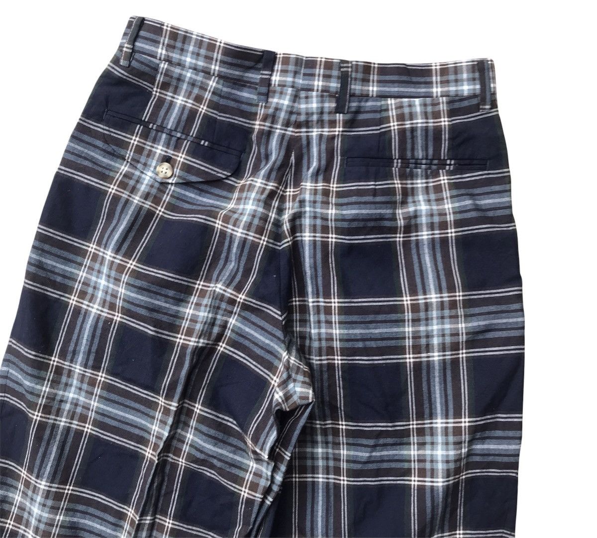 Japanese Brand × Vintage Vintage Boston Ocean Blue Burberry Design Checked Pants Size US 29 - 5 Thumbnail