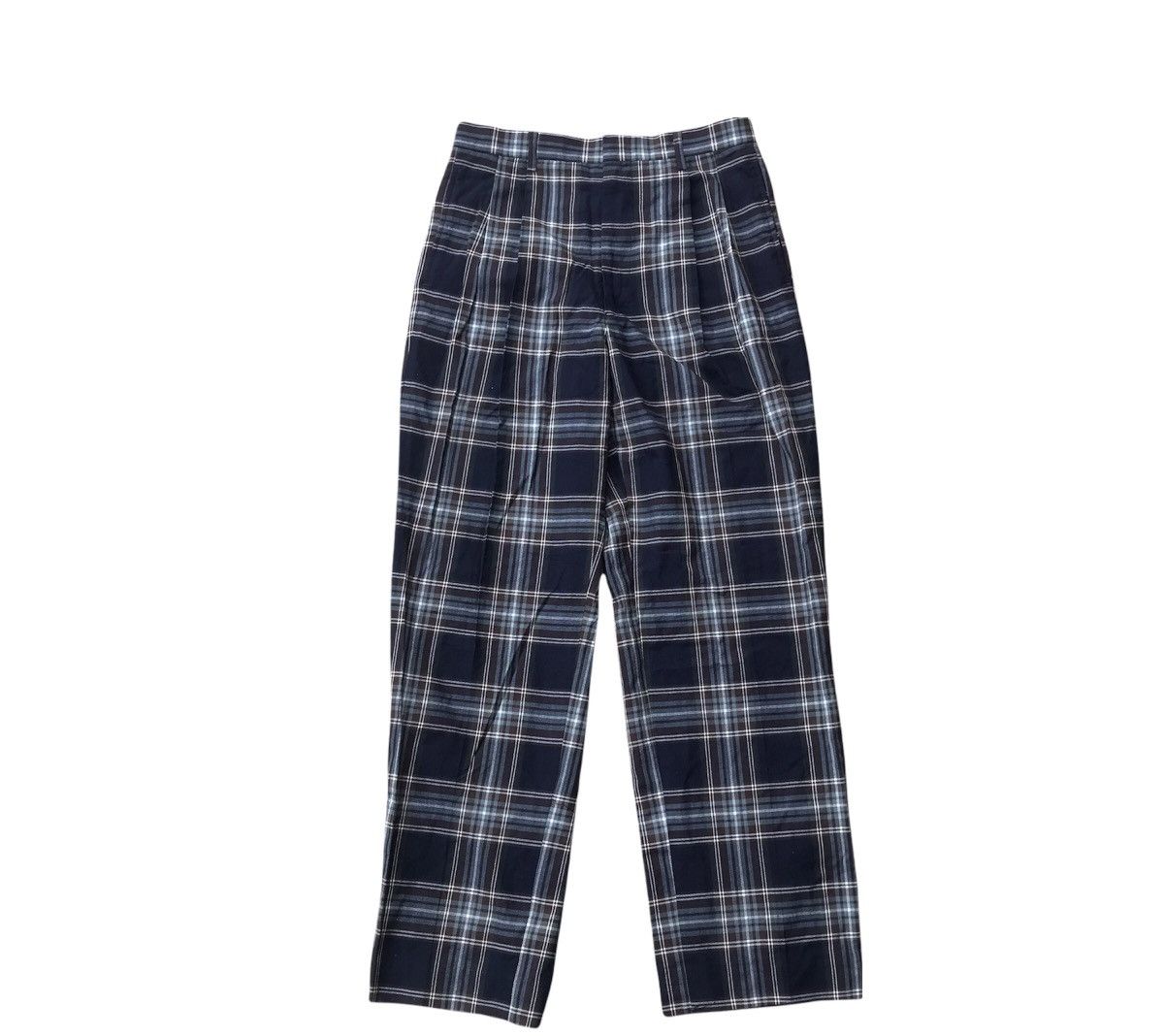 Japanese Brand × Vintage Vintage Boston Ocean Blue Burberry Design Checked Pants Size US 29 - 1 Thumbnail
