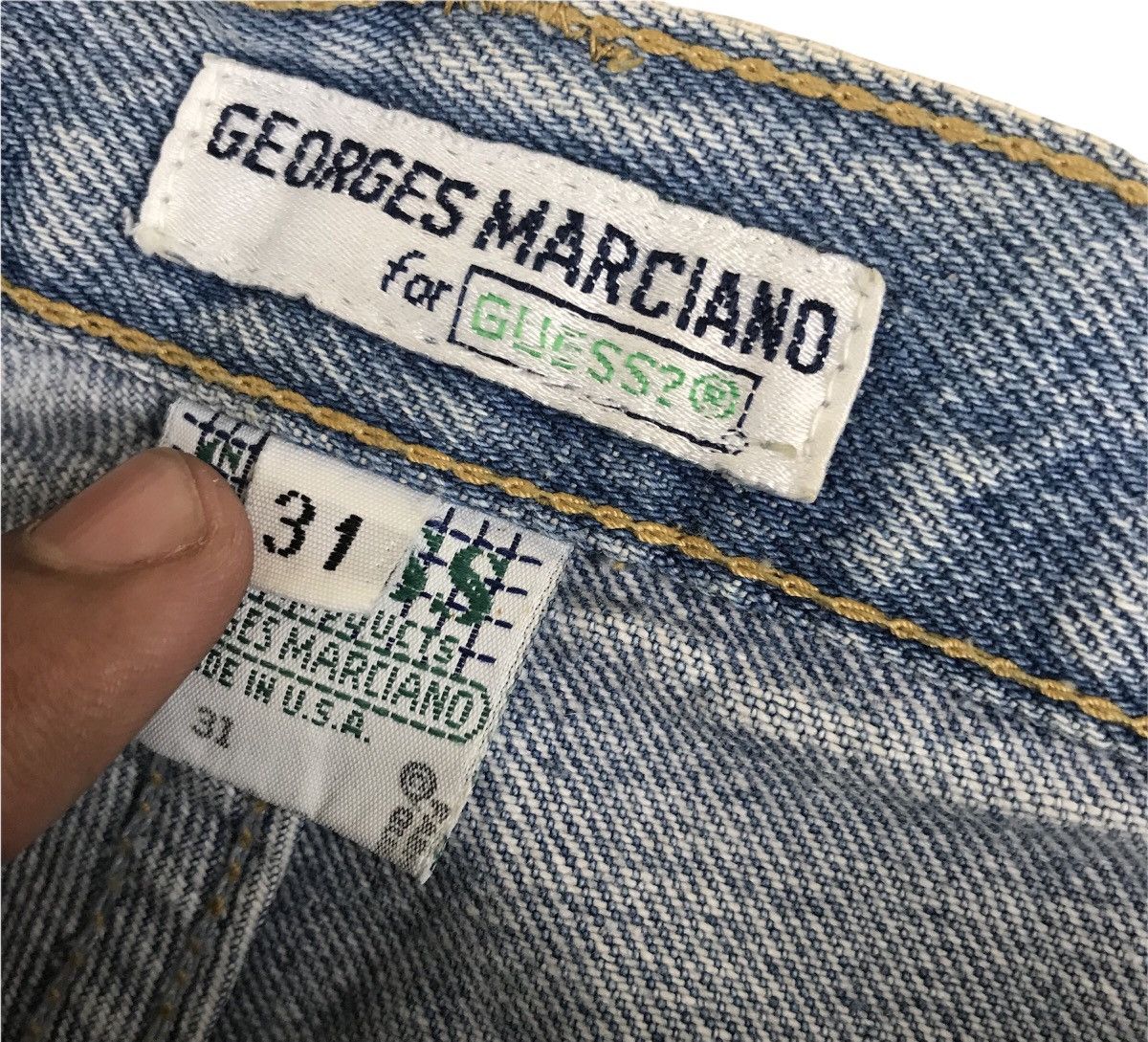 Guess Vintage 90’s Guess Ankle Line Denim Jeans Size US 31 - 6 Thumbnail