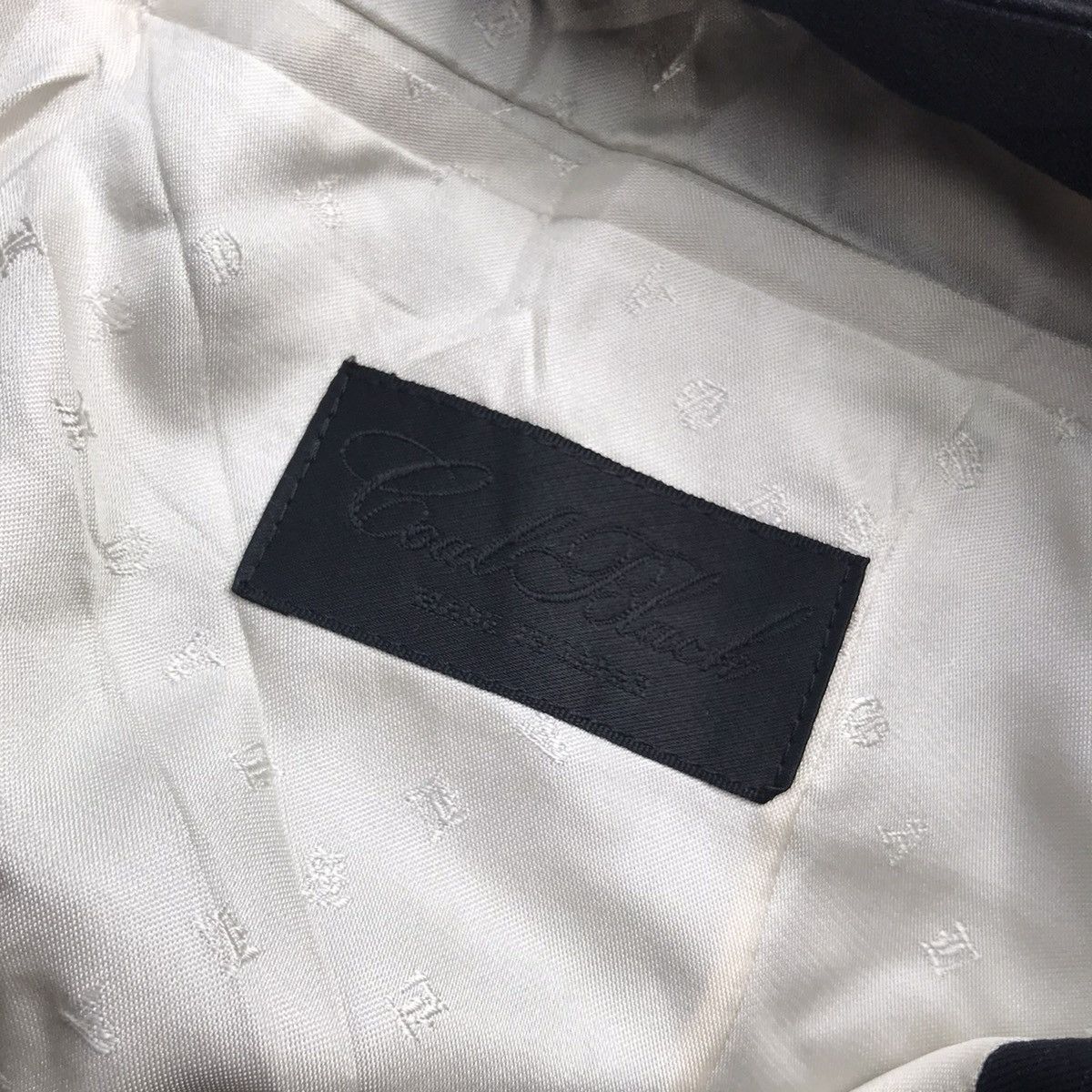 Japanese Brand × Vintage Vintage Coat Black Embroidery Stripe Vest Size 38R - 8 Thumbnail