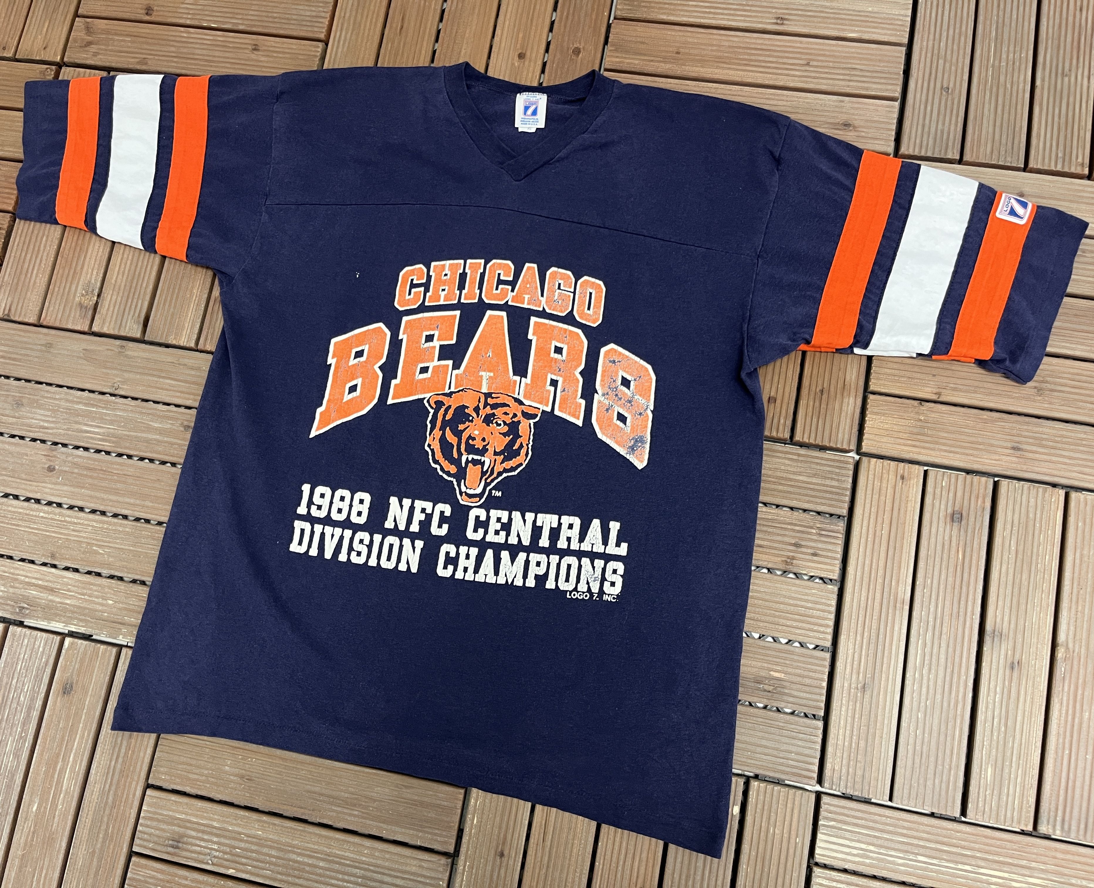 Logo 7 × Vintage Chicago Bears Division Champions 1988 Vintage T-Shirt Tee Size US XL / EU 56 / 4 - 3 Thumbnail
