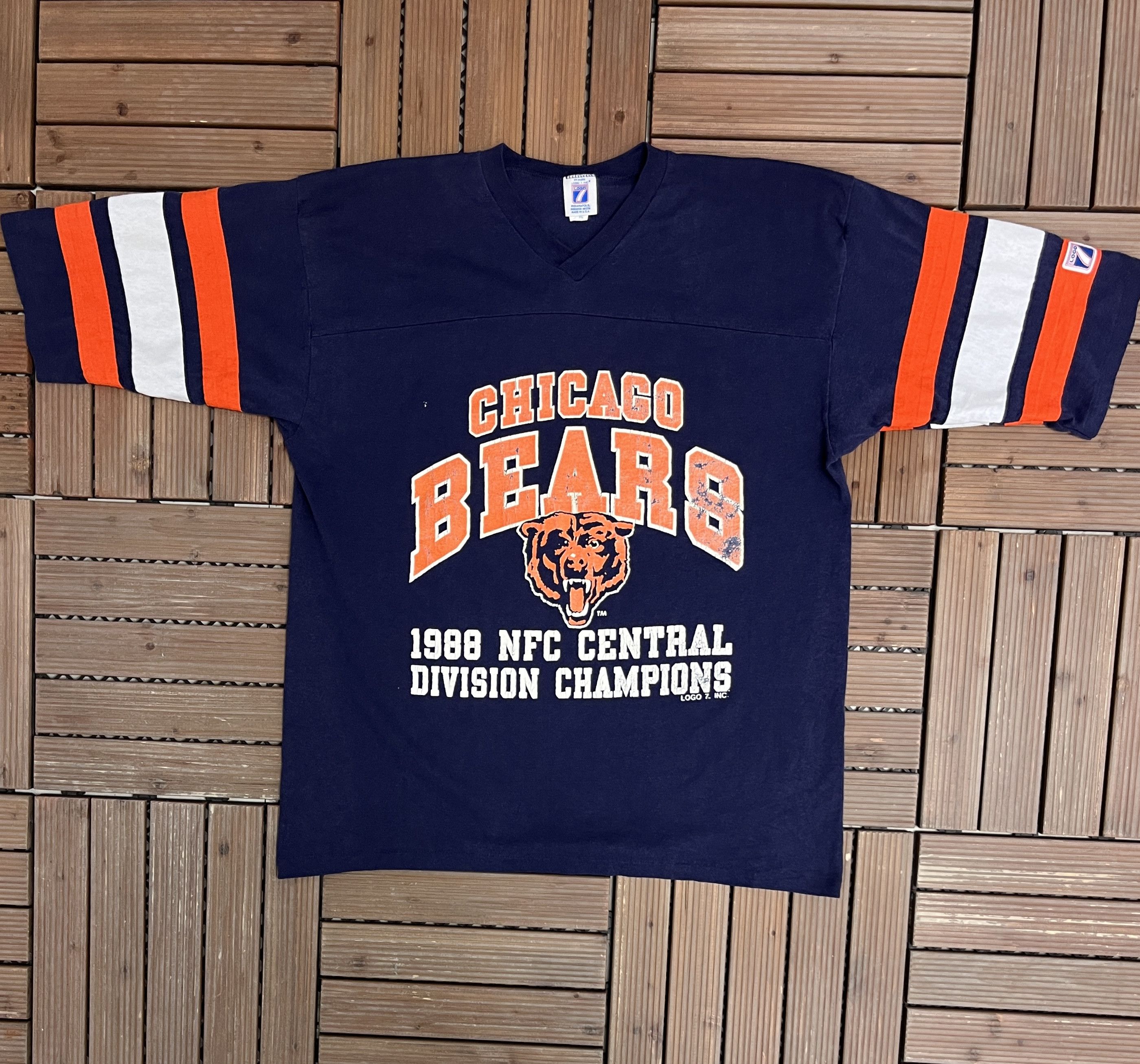 Logo 7 × Vintage Chicago Bears Division Champions 1988 Vintage T-Shirt Tee Size US XL / EU 56 / 4 - 1 Thumbnail