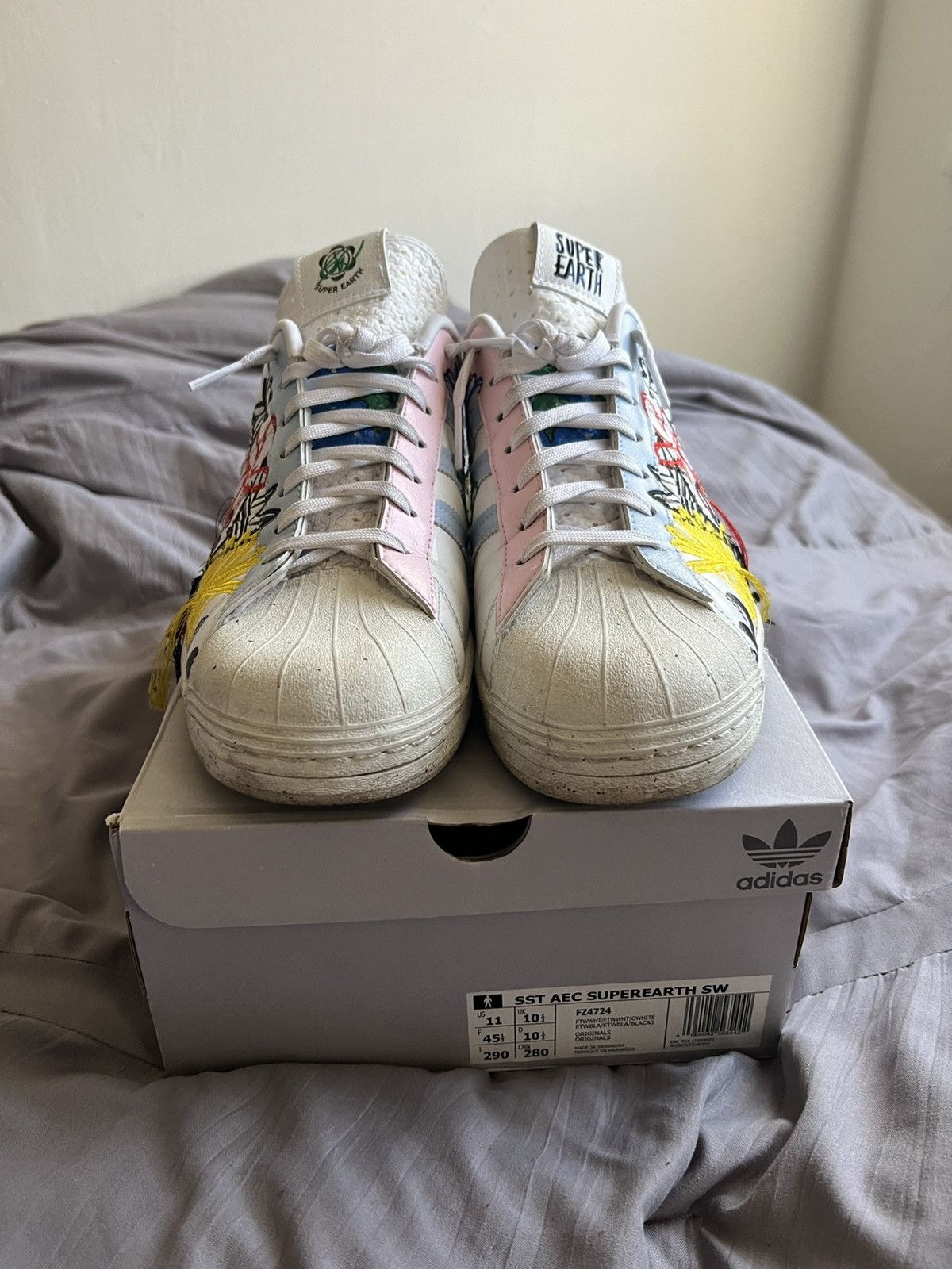 adidas gazelle silver green womens PRE OWNED adidas Superstar Sean Wotherspoon Superearth  LacedUp