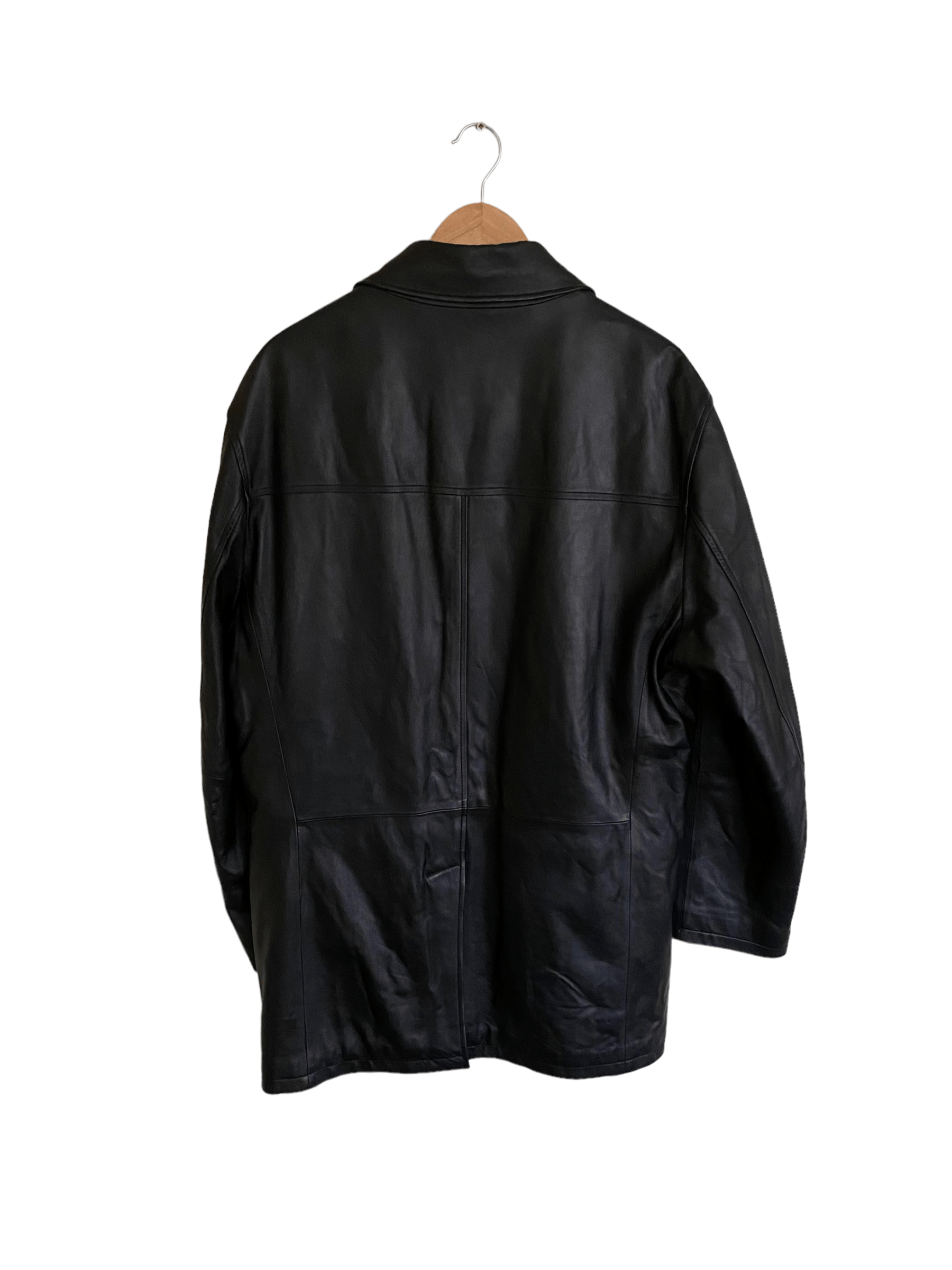 Genuine Leather × Karl Lagerfeld Lagerfeld long leather coat, size 54 Size US XL / EU 56 / 4 - 2 Thumbnail