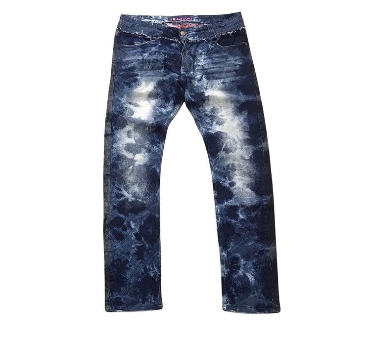 Japanese Brand × Vintage Vintage Crazy Leopard Bleach Illusion Flare Denim Jeans Size US 36 / EU 52 - 1 Thumbnail