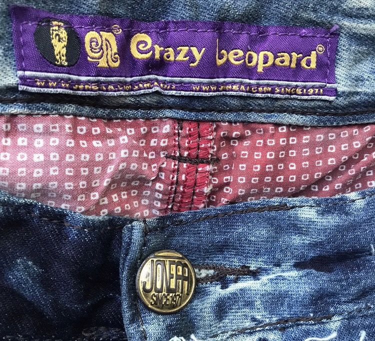 Japanese Brand × Vintage Vintage Crazy Leopard Bleach Illusion Flare Denim Jeans Size US 36 / EU 52 - 7 Thumbnail