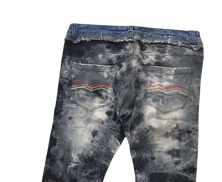 Japanese Brand × Vintage Vintage Crazy Leopard Bleach Illusion Flare Denim Jeans Size US 36 / EU 52 - 5 Thumbnail