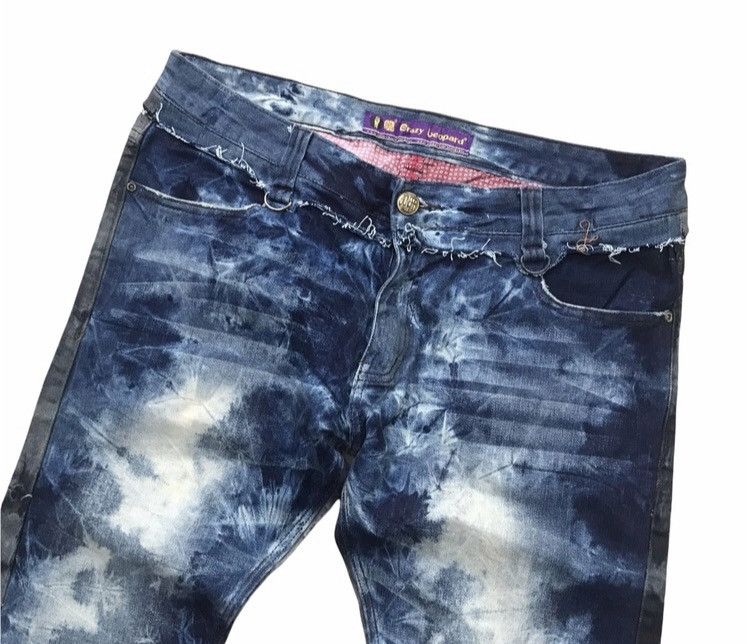 Japanese Brand × Vintage Vintage Crazy Leopard Bleach Illusion Flare Denim Jeans Size US 36 / EU 52 - 2 Thumbnail