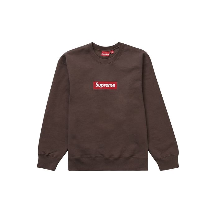 Supreme Supreme Brown FW22 Box Logo Crewneck | Grailed