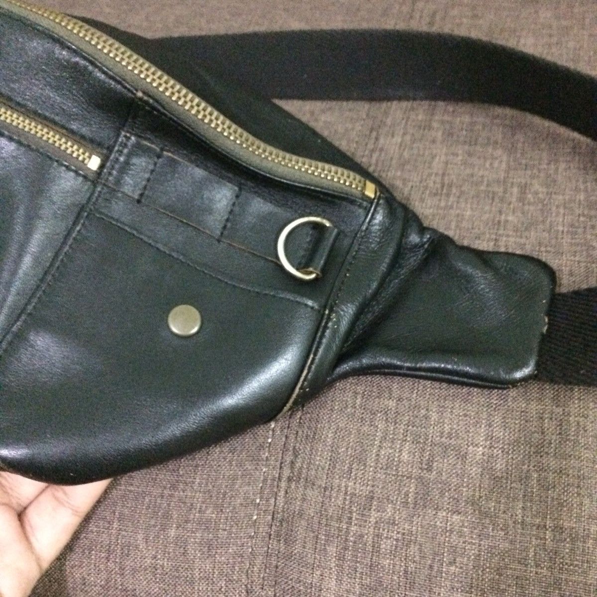 Japanese Brand × Leather × Vintage Vintage 80’s Good Ol’ Leather Waistbag Size ONE SIZE - 4 Thumbnail