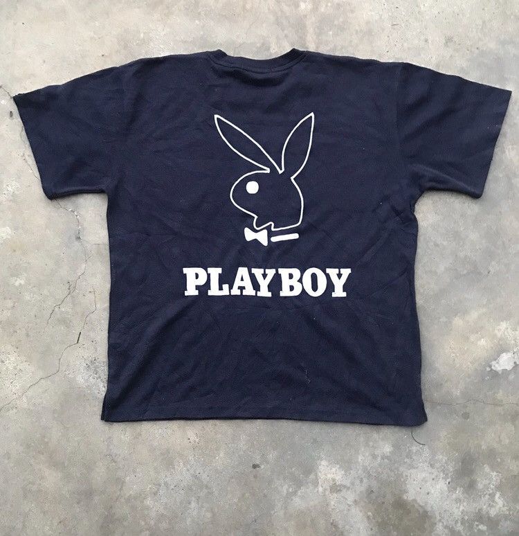 Playboy Vintage Playboy Flocked Bunny Embroidery Tee Size US L / EU 52-54 / 3 - 6 Thumbnail