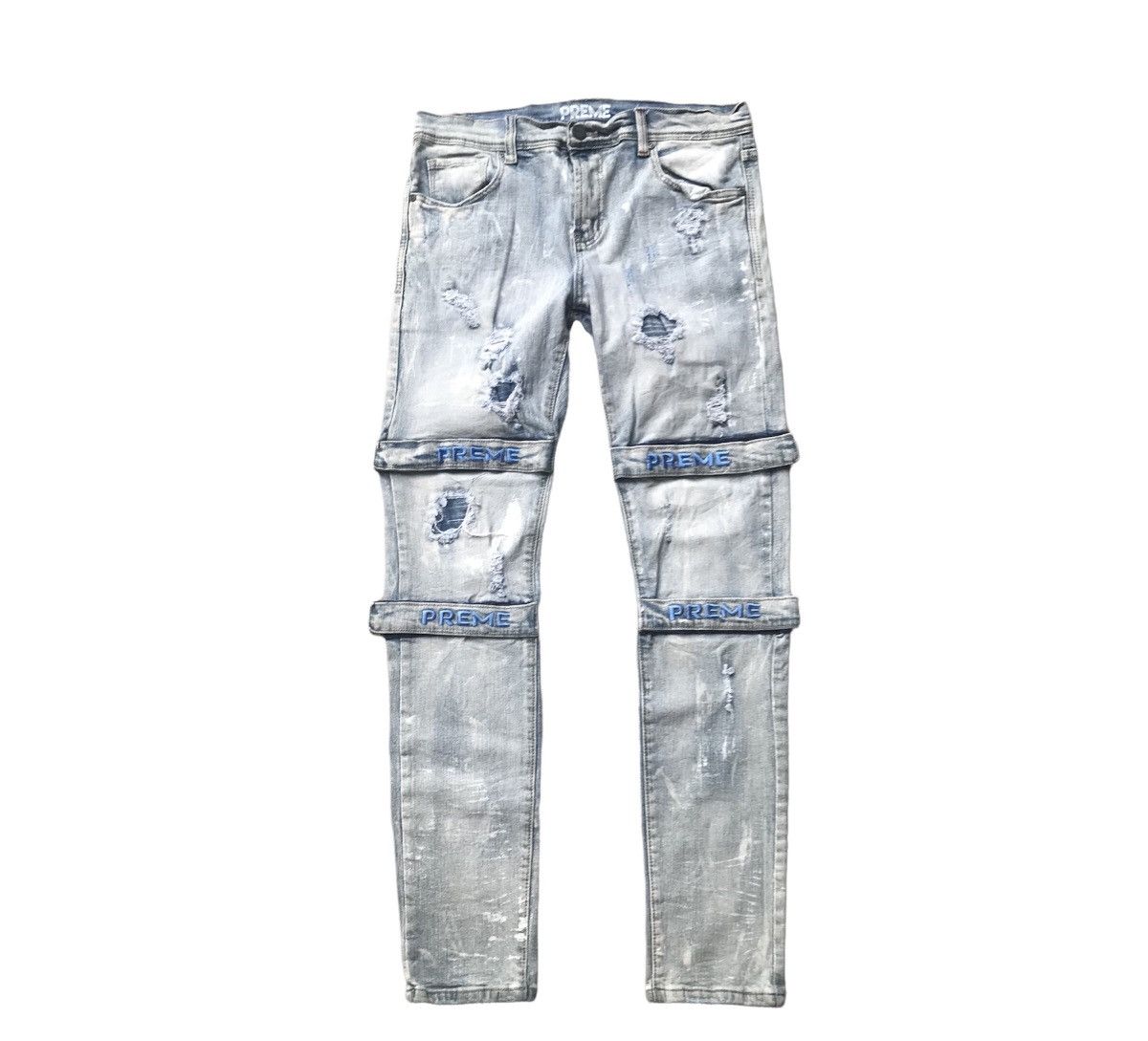 If Six Was Nine × Japanese Brand Vintage Preme Distressed Strap tactical Jeans Size US 34 / EU 50 - 1 Thumbnail