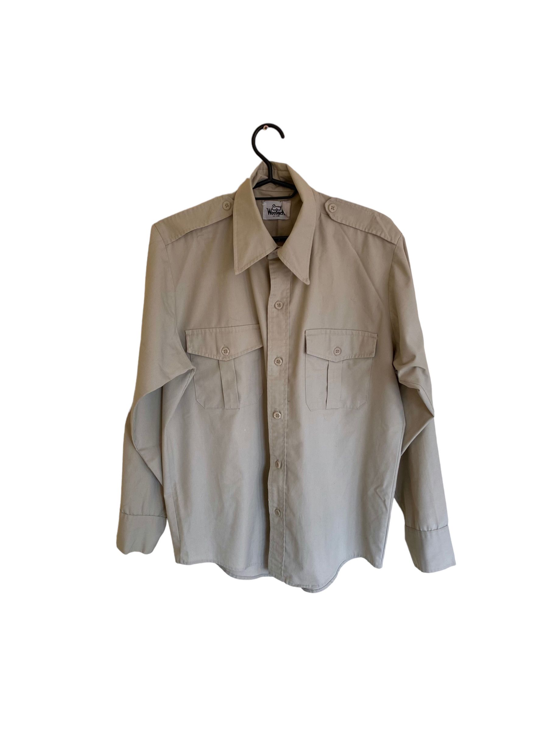 Woolrich Woolen Mills khaki cargo button up shirt travis scott vibe Size US M / EU 48-50 / 2 - 1 Thumbnail