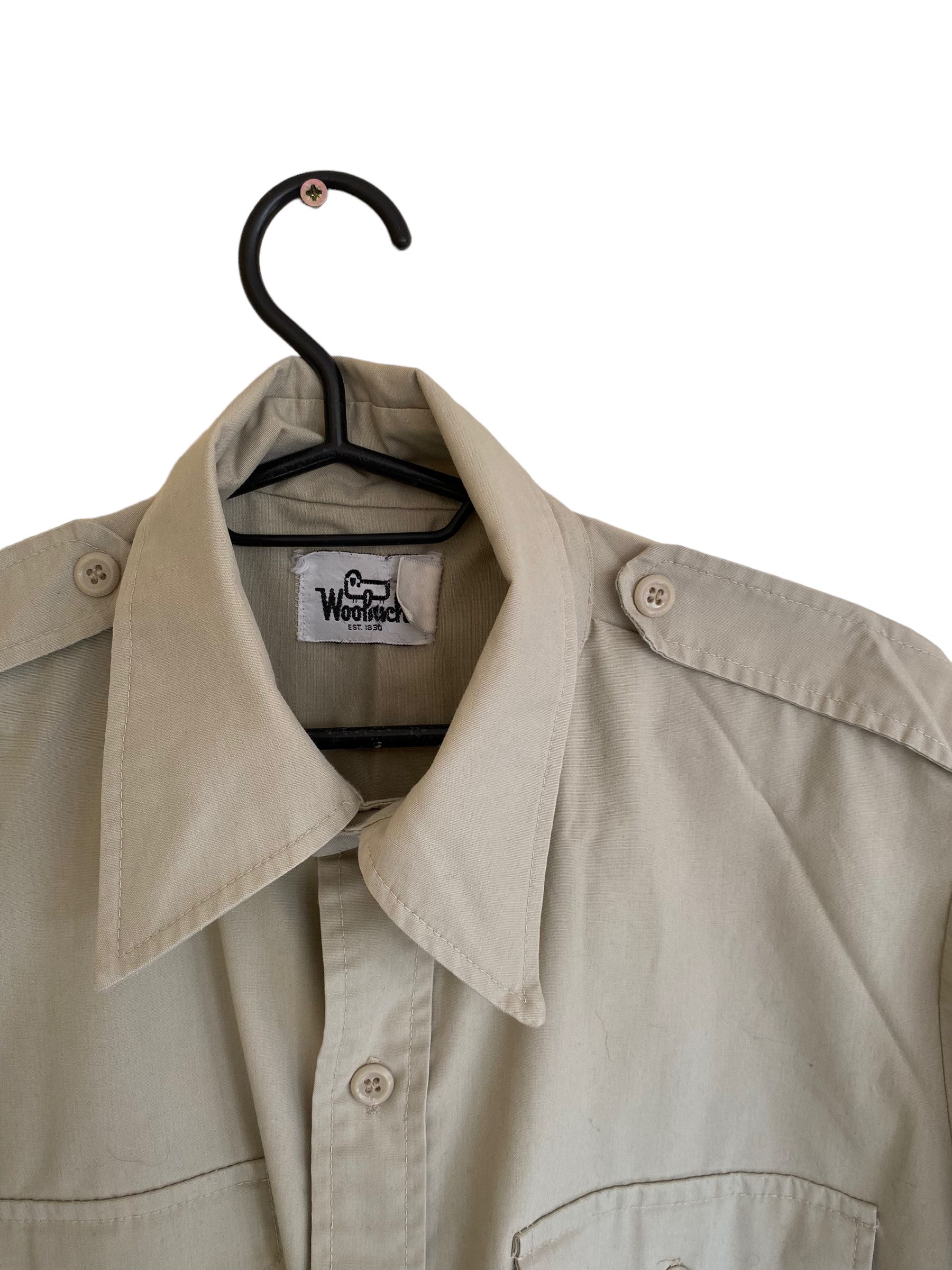 Woolrich Woolen Mills khaki cargo button up shirt travis scott vibe Size US M / EU 48-50 / 2 - 2 Thumbnail