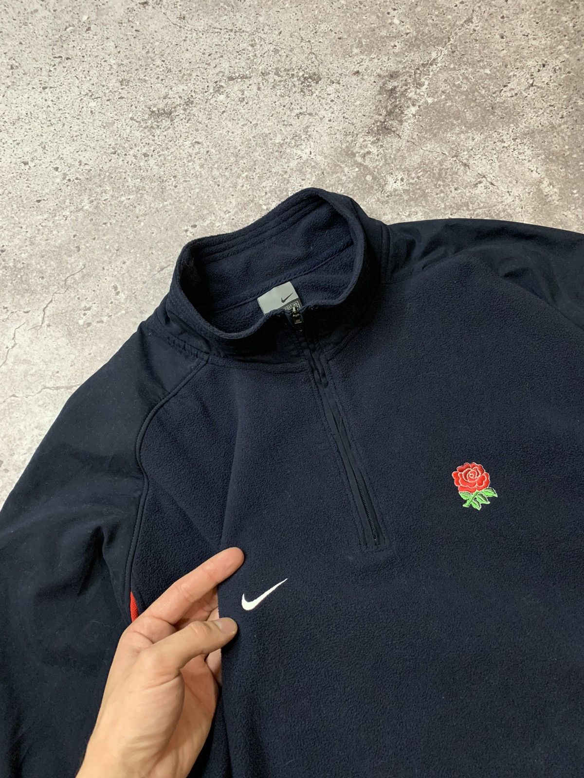 Nike Vintage Nike Rugby England Team Fleece Size US XL / EU 56 / 4 - 4 Thumbnail
