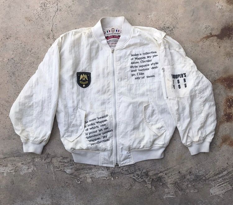 If Six Was Nine × Japanese Brand × Le Grande Bleu (L.G.B.) Vintage Fashion Designer “Troopers For You” Bomber Jacket Size US L / EU 52-54 / 3 - 7 Thumbnail