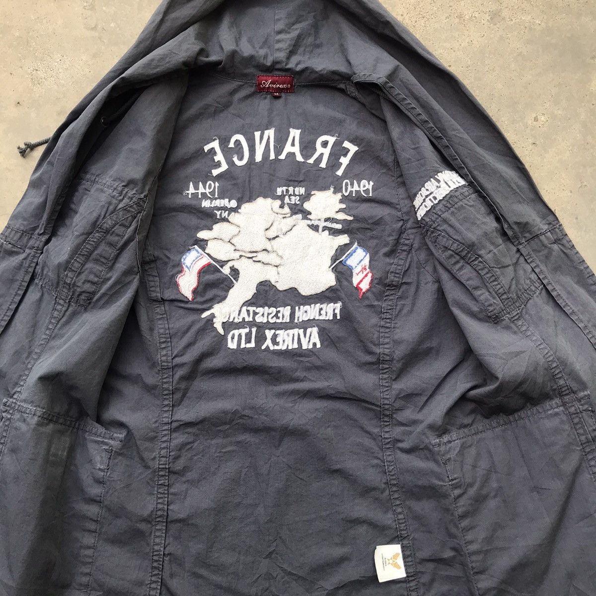 Avirex × Vintage Vintage Avirex France Maps Sleeveless Military Vest Hoodie Size M / US 6-8 / IT 42-44 - 6 Thumbnail